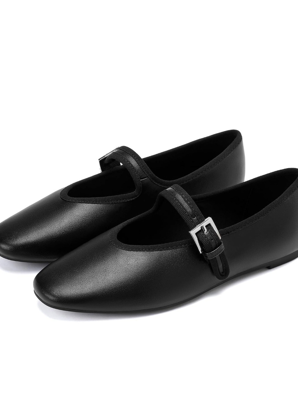 Classic Black Mary Jane Flats - Women's Comfortable Slip-On